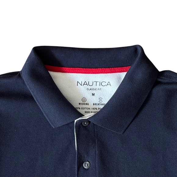 Nautica Sail Sailing Smooth Polo Shirt Men’s Size M Classic Fit New W/O Tags - Picture 3 of 5